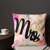 Mrs. and Rings Wife Couple Pillow Cushion, Pillows, $ 78.00, A Moment Of Now™